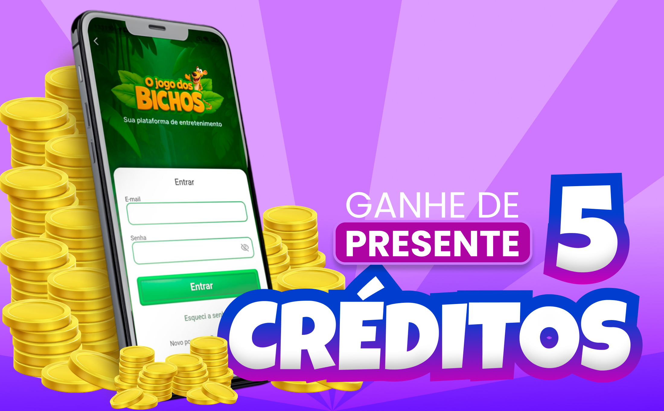 5 Créditos de Boas-Vindas ao se Cadastrar!